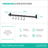 50cm Wall Mounted Rail - Black